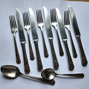 Rogers Park Lane Pattern Dinner Fork Set of 12 Triple Plate Oneida Ltd